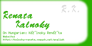 renata kalnoky business card